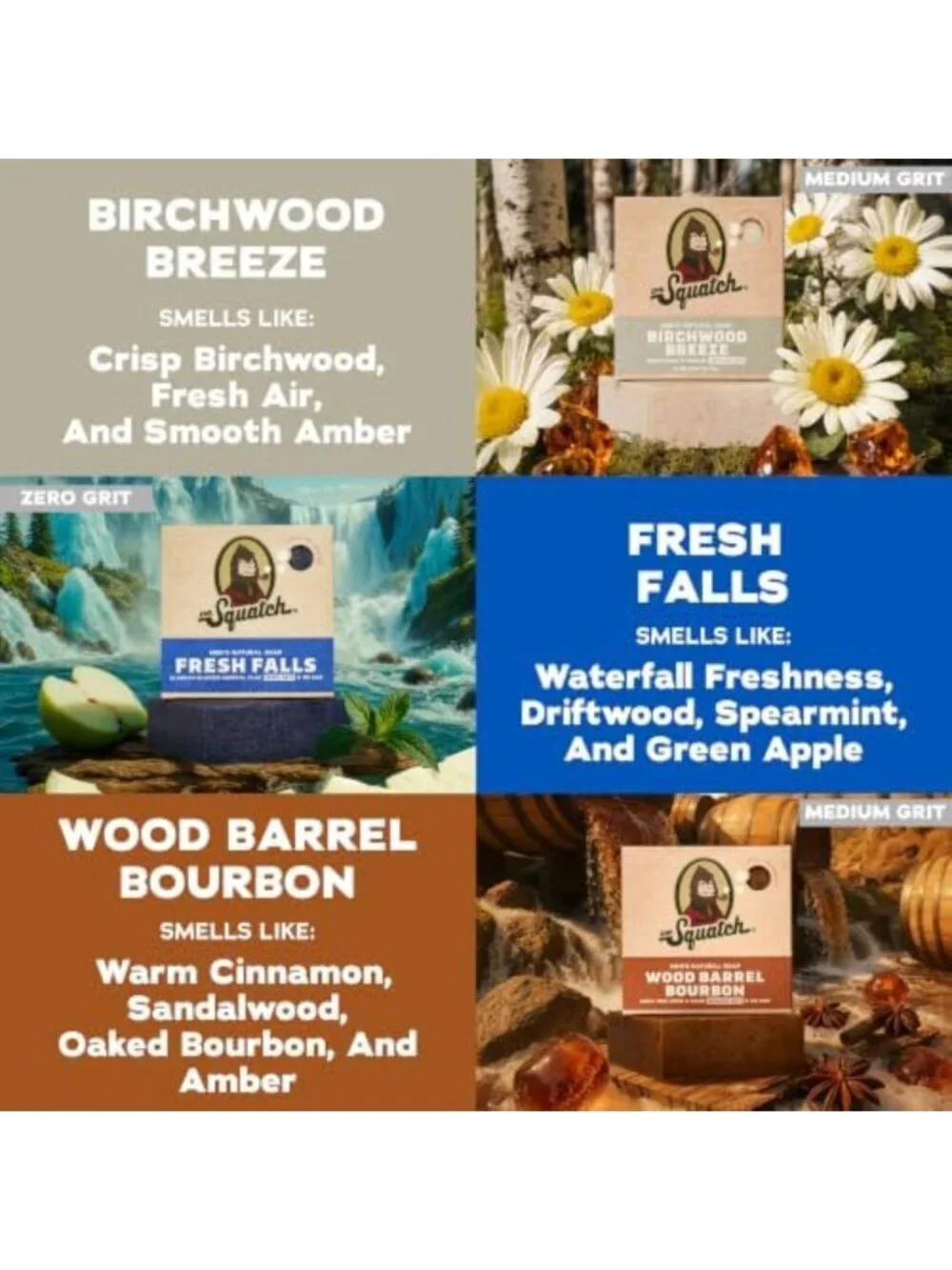 Natural Men's Bar Soap - Cold Process Body Soap with Essential Oils - 3-Pack